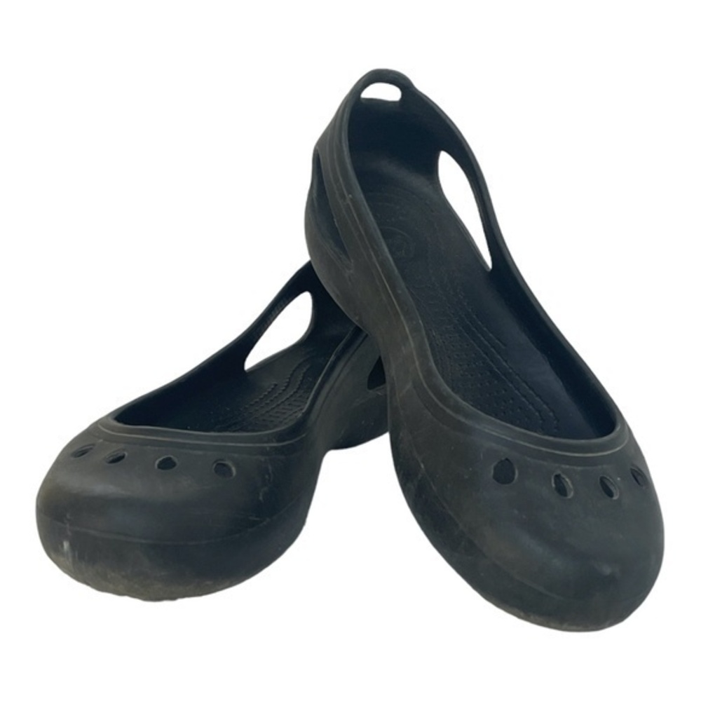 Crocs Womens Kadee Flats Slip on Black Size 7